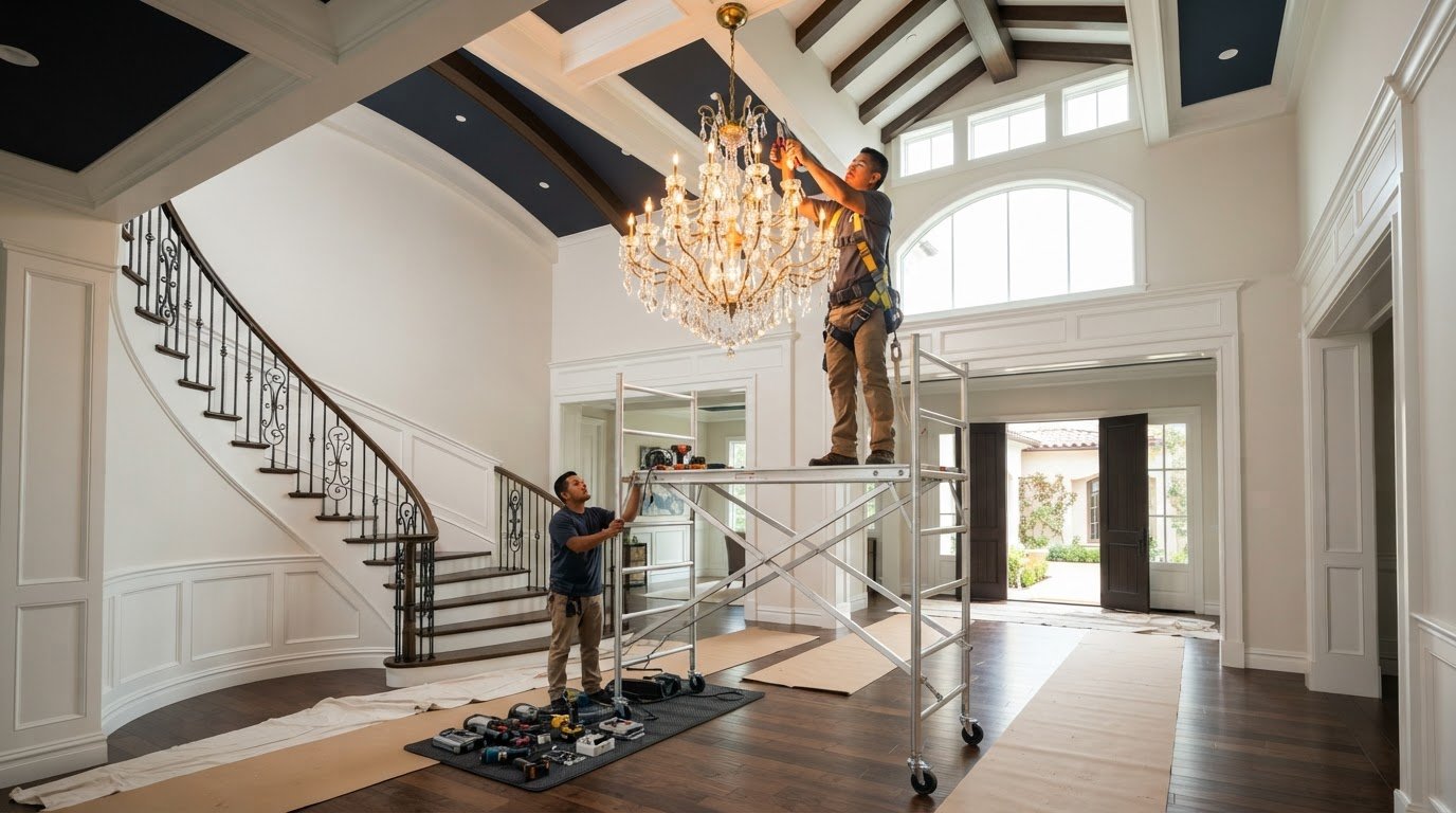 Chandelier Installation for High Ceilings: Pro Guide